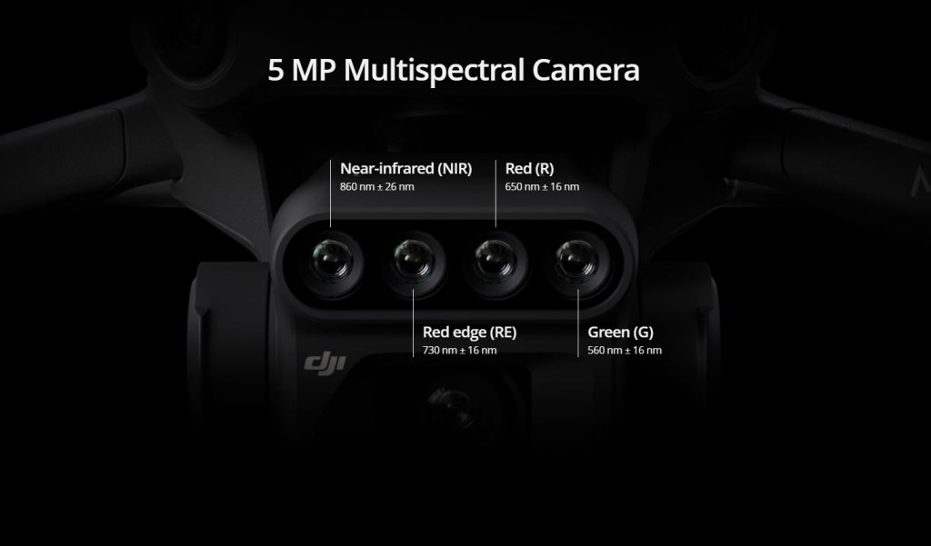 مشخصات محدوده تشخیص دوربین mavic 3 multispectral 