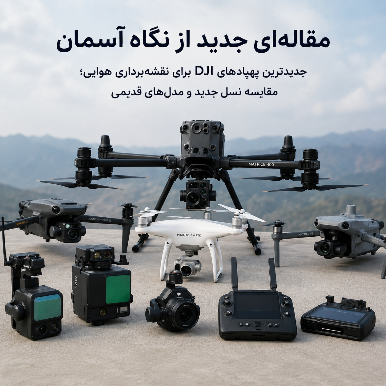جدیدترین پهپادهای DJI برای نقشه‌برداری هوایی/ کدام مدل‌ها امروز انتخاب حرفه‌ای هستند