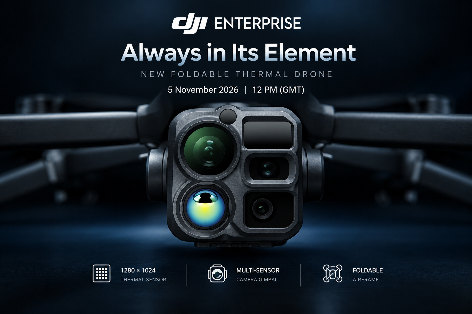 DJI از پهپاد حرارتی تاشوی جدید رونمایی می‌کند